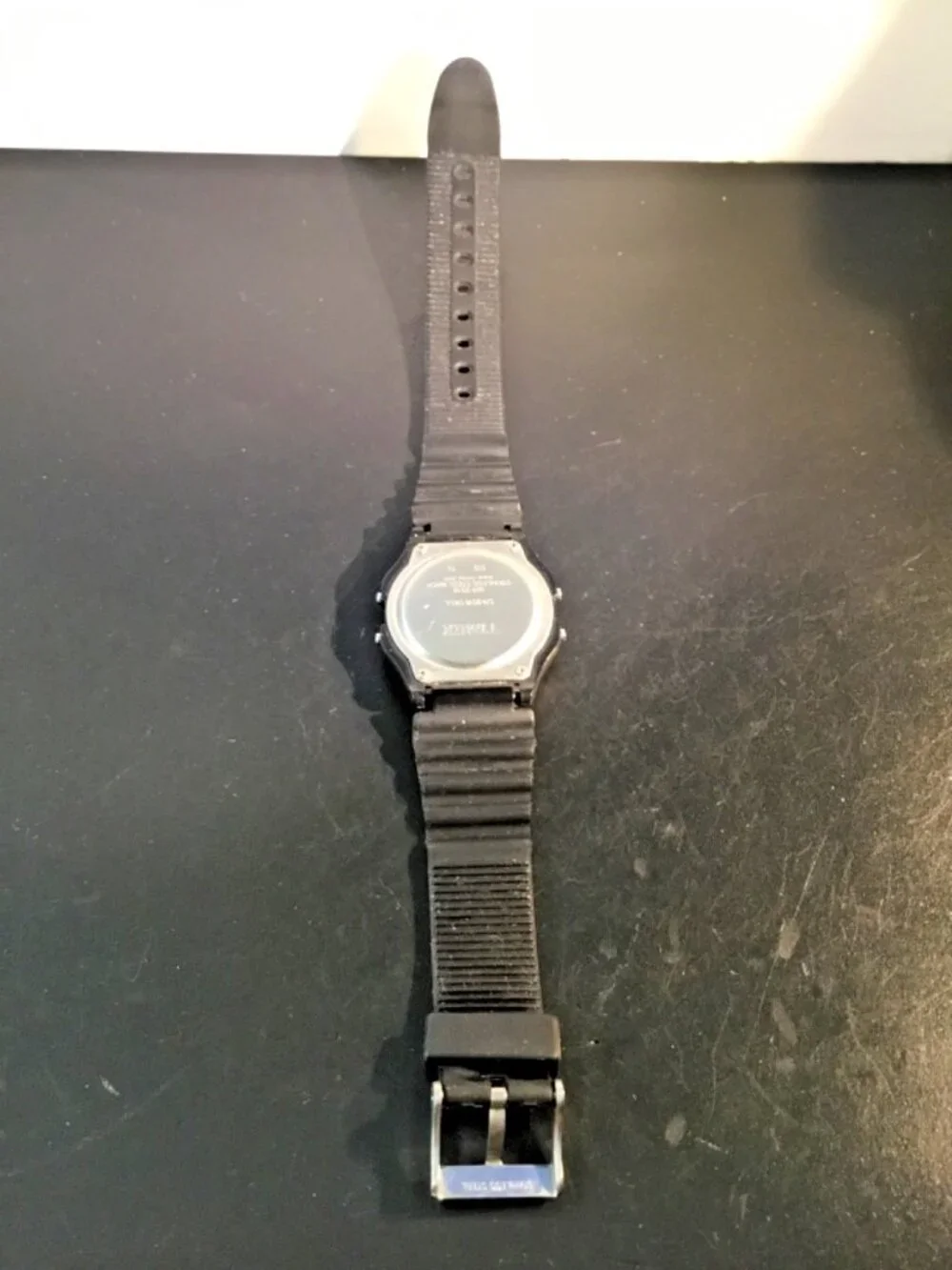 Timex T80 Digital Watch – Black Resin Band – INDIGLO – WR 30M – Tested & Working